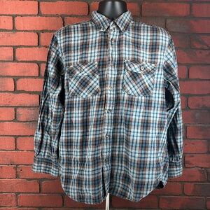 Outdoor Life Men's Large Flannel Plaid Button-Down Shirt – Casual,‎ Outdoor
